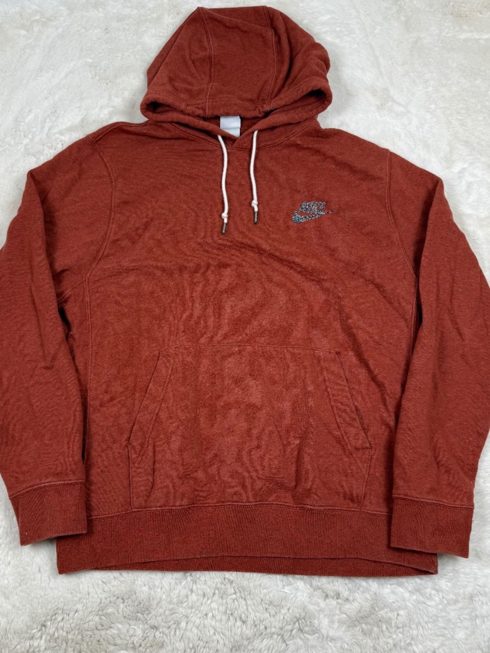 Nike Move to Zero Revival Pullover Hoodie Sweatshirt Orange Men's Large